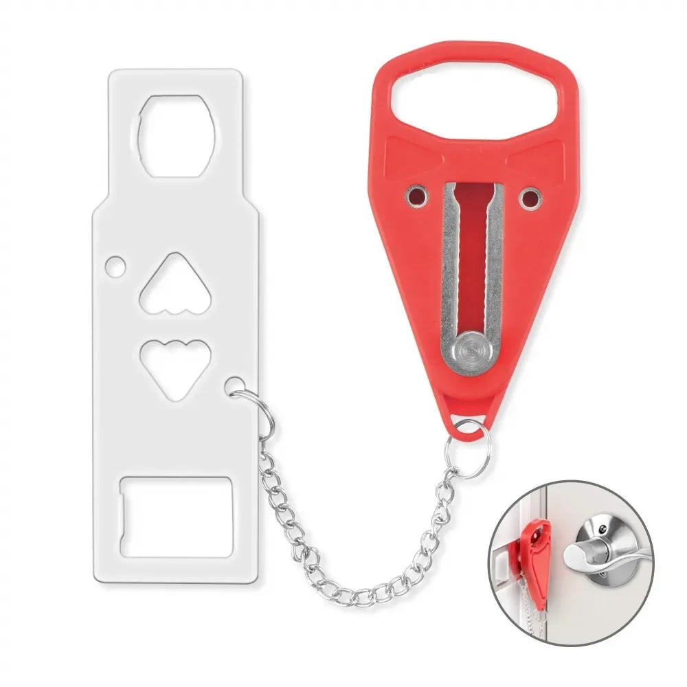 Portable Door Lock For Travel Safety And Personal Protection