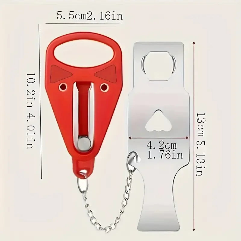 Portable Door Lock For Travel Safety And Personal Protection